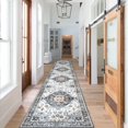 thumbnail image 1 of Aopota Runner Rugs for Hallways Non-Slip Washable Kitchen Rug with Rubber Backing Boho Bedroom Bathroom Living Room Grey 2'X10', 1 of 7
