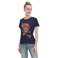 thumbnail image 4 of Women's Basic Short Sleeve T-Shirt One Piece Chopper, 4 of 6
