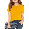 thumbnail image 3 of Plebaso Lot de 3 T-Shirts en Coton pour Enfants, Manches Courtes, Col Rond, Chandails Décontractés Unis Basiques, Hauts pour Unisexe, 3 of 6