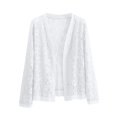 thumbnail image 1 of Timegard Lightweight Cardigans for Women Plus Size Hollow out Open Front Long Sleeve Lace Fall Jacket, 1 of 2