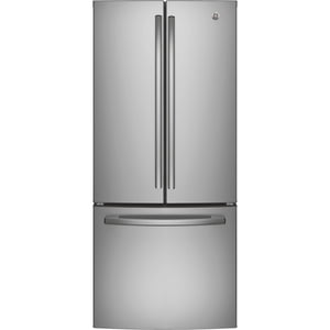 GE 20.8 Cu. Ft. Réfrigérateur à porte française Empreinte de doigt résistant à l'acier inoxydable - GNE21DYRKFS