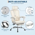 thumbnail image 3 of Ergonomic Office Chair - Home Desk Chair with Footrest, High-Back Mesh Computer Chair with Adjustable Lumbar Support Headrest, Swivel Rolling Task Chairs for Home, Office, 3 of 7