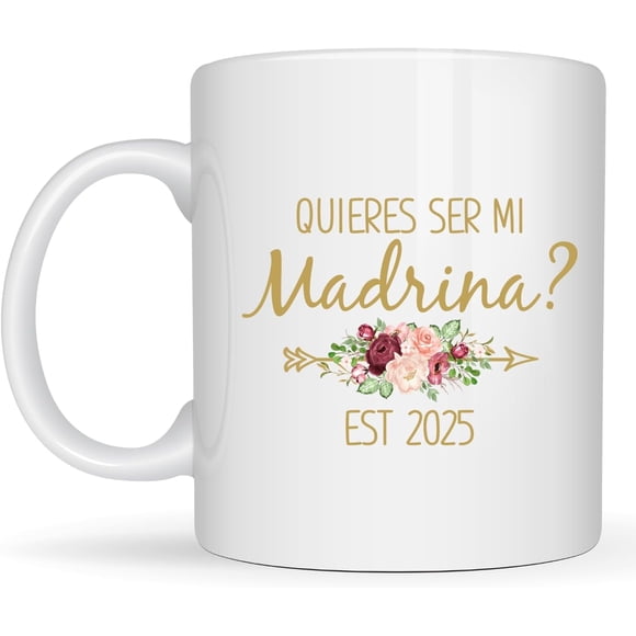 Madrina Gifts In Spanish Taza Para Madrina Quieres Ser Mis Padrinos 2025 De Bautizo Godmother Proposal Quieres Ser Mi Madrina Godparent Coffee Mug Padrinos De Bautizo Propuesta Taza De Café 11oz