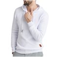 thumbnail image 1 of CEHVOM Chandail à Capuchon pour Hommes à Manches Longues, Uni, Tricoté, Chandail à Capuchon, Chandail, Soldes, 1 of 6