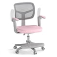 thumbnail image 1 of Costway Kids Desk Chair Children Study Chair with Adjustable Height, Armrest & Footrest Pink, 1 of 10