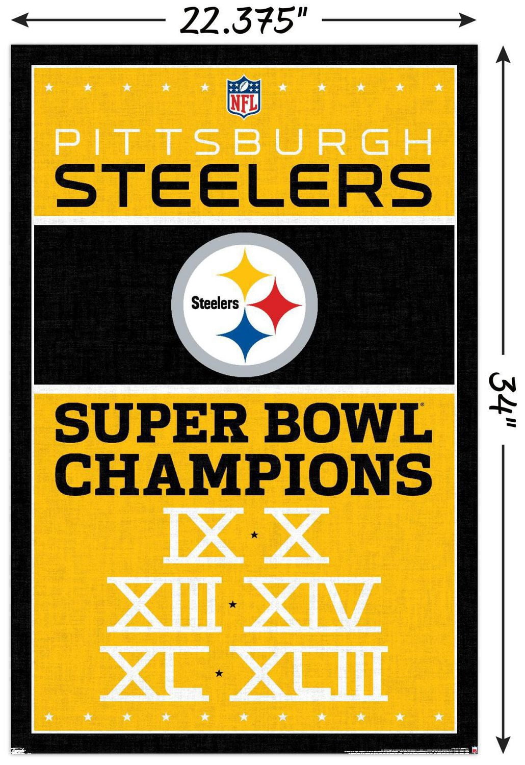 NFL Pittsburgh Steelers - Champions 13 Wall Poster
