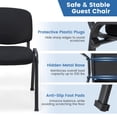 thumbnail image 4 of Costway Ensemble de 5 Chaises de Bureau pour Invités Empilables Chaise de Réception Salle d'Attente de Conférence, 4 of 9