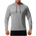 thumbnail image 2 of Gym Shirts for Men Long Sleeve UPF 50+ Sun Shirts Compression Fit Fishing Shirt Raglan Quick Drying Workout Hoodies, 2 of 5