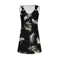 thumbnail image 5 of Ovzne Robes pour Femmes Robe de Plage Robe de Printemps et d'Été pour Femmes Vacances Boutonnée Col en V à Bretelles Robe Haut Robe d'Été Imprimée Liquidation, 5 of 5