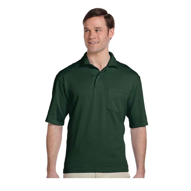 Jerzees Men's Five Point Left Chest Pocket Polo Shirt, Style 436MP