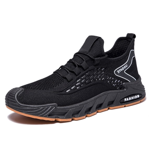 Ediodpoh Men's Spring and Summer Non Walking Fashion Light Shoes Breathable Mesh Sneakers for Men with Soft Sole Mens Shoes Black 44