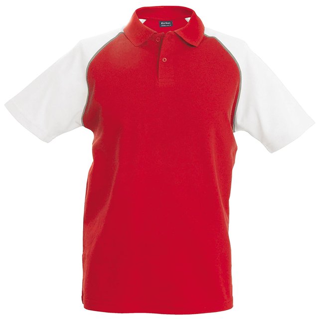 Kariban Polo de Baseball Contrasté pour Hommes
