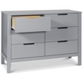 thumbnail image 4 of Carter's By DaVinci Colby Commode Double à 6 Tiroirs, Gris, 4 of 7