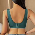 thumbnail image 4 of Virmaxy Soutien-Gorge Sans Fil pour Femmes, Soutien-Gorge en Dentelle Fine Sexy, Rassemblé Sans Armature, Confortable, Fixe, Ajustable, Collection Poitrine Coton Vert L, 4 of 9