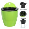 thumbnail image 4 of Unique Bargains Pot de Plante Auto-Arrosant de 4 Pouces avec Crochets en S, Vert 3 Pack, 4 of 7