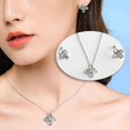 thumbnail image 4 of Ensemble de Boucles d'Oreilles Collier Trèfle à Quatre Feuilles, 4 of 6