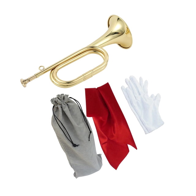Clairon Soufflant Signal Instrument de Musique Clairon Scout Cuivre Massif et Laiton Style Clairon C
