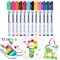 thumbnail image 1 of ZTOO 12Pcs Colors Marker Set Permanent Fabric Paint Fine Point Textile Marker Pen for Teens Girls Adults, 1 of 6