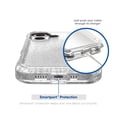thumbnail image 4 of onn. iPhone 16 Rugged Phone Case with Smartport Protection, Clear with Glitter, 4 of 8