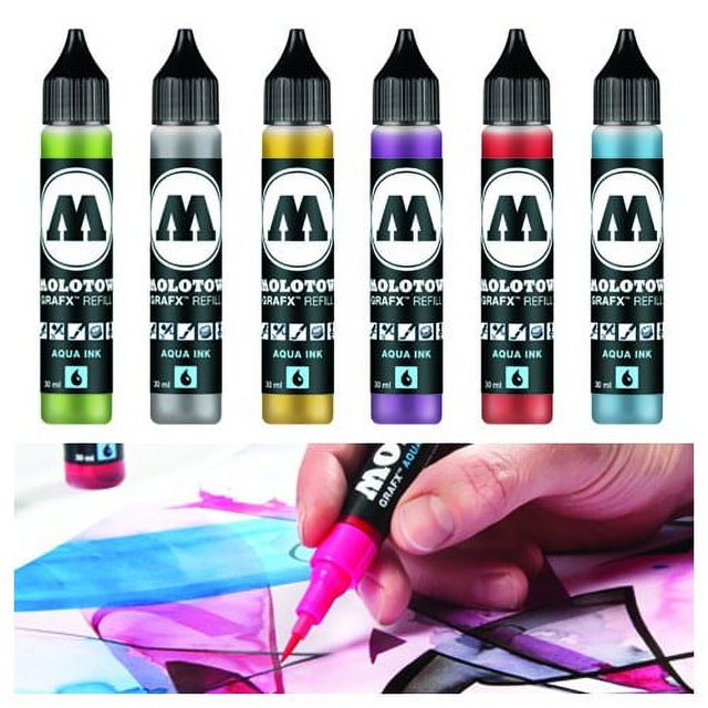 CHARTPAK, INC. 693415 MOLOTOW Encre AQUA 30ML Recharge Vert Foncé