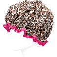 thumbnail image 3 of ORUYROP Allylew Réutilisables Chapeaux de Douche Imperméables pour les Femmes pour les Cheveux Longs, Leopard, 3 of 4