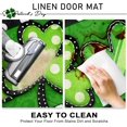 thumbnail image 4 of St. Patricks Day Decorative Front Door Mat, Shamrock Clover Doormat Indoor Outdoor Non-Slip Floor Entryway Rug, Polka Dots Irish Spring Holiday Home Kitchen Decoration 17x29 Inch, 4 of 6