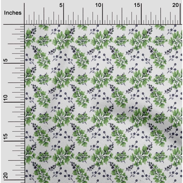 oneOone Georgette Viscose Green Fabric Florals Sewing Craft Projects Fabric Prints By Yard 42 Inch Wide-4DW