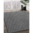 thumbnail image 3 of Ahgly Tapis de Zone Carré Transitionnel Gris Canon Lavable en Machine, 8 Pieds Carré, 3 of 7