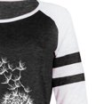 thumbnail image 4 of CEHVOM Mode Femmes Décontracté Col Rond à Empiècements Imprimé T-shirt à Manches Longues, 4 of 4