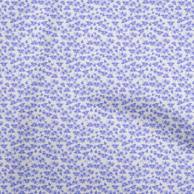 oneOone Polyester Spandex Bluish Violet Fabric Floral Sewing Craft Projects Fabric Prints By Yard 56 Inch Wide