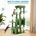 thumbnail image 1 of EDTara 61" Cat Tree Tower, Sturdy Modern Multi-Level Cat Furniture for Maine Coons and Large Indoor Cats With Jumbo Perch, 2 Spacious Condos, Durable Sisal Posts, and Hanging Play Balls, 1 of 7