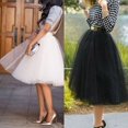 thumbnail image 1 of Jupes en Tulle Multi-Couches pour Femmes Robe Midi Longue Princesse Ballet Tutu Danse Bal Noir Taille m, 1 of 6