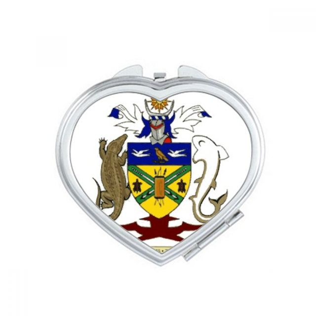 mon Islands National Emblem Mirror Travel Magnification Portable Handheld Pocket Makeup