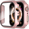thumbnail image 1 of KOMI 2-Pack for Apple Watch 40mm Screen Protector Case,for iWatch Series 8/7/6/5/4/Series SE/SE 2 40mm Protection Cover All-Around Tempered Glass Screen Protector Case Ultra-Thin - Rose Gold, 1 of 5