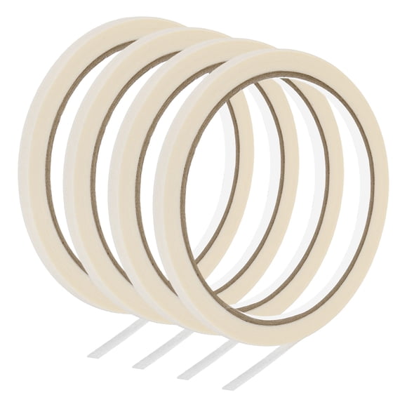 Uxcell Painters Tape, 4 Roll 22 Yard x 0.2 Inch Multi-Surface Adhesive No Residue Masking Master Tape, Beige