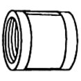 thumbnail image 1 of American Imaginations AI-35777 1.5 x 0.75 in. Coupling, Galvanized Steel, 1 of 1