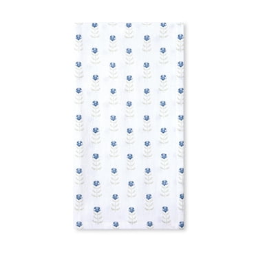 Beautiful Home by Drew Barrymore 1-Piece Printed Floursac Cloth, Cornflower Blue, 30"W x 30"L