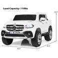 thumbnail image 2 of Costway Licensed Mercedes Benz x Class 12V 2-Seater Kids Ride On Car w/ Trunk White, 2 of 10