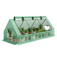 thumbnail image 1 of Outsunny Portable Mini Greenhouse with Mesh Windows, 94.5" x 35.4" x 35.4", 1 of 10