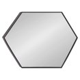 thumbnail image 1 of Kate and Laurel Rhodes Modern Hexagon Wall Mirror, 31" x 22", Black, Chic Geometric Wall Mirror, 1 of 2