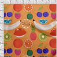 thumbnail image 3 of oneOone Cotton Poplin Orange Fabric Fruits Sewing Material Print Fabric By The Yard 56 Inch Wide, 3 of 4