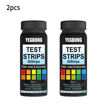 100 Pcs 7 en 1 Aquarium Aquarium Aquarium Kit de Bandes de Test Tropicales