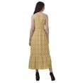 thumbnail image 4 of Moomaya Robe de Vacances pour Femmes en Rayonne, Col Licou, Sans Manches, Fente avant, Robe Imprimée, 4 of 4