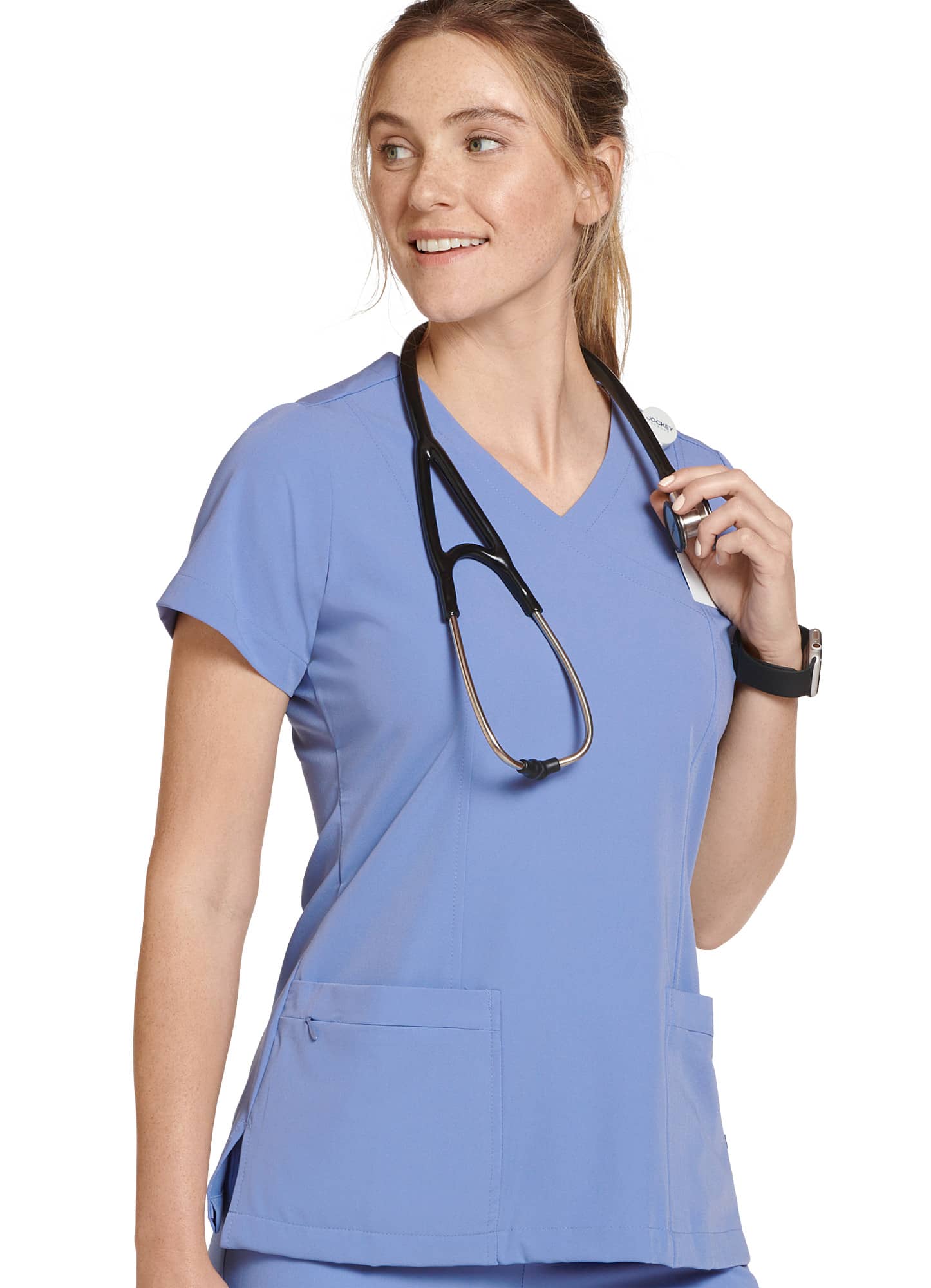 Jockey  Women's Mock Wrap Scrub Top