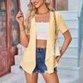 thumbnail image 4 of FAIWAD Women's Short Sleeve Cardigan Casual Summer Lightweight Open Front Solid Color Cardigans, 4 of 6