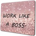 thumbnail image 1 of Pink Rose Gold Mouse Pad Glitter Gaming Mousepad Non Slip Rubber Square Small Mouse Pads for Wireless Mouse Laptop Computer Mouse Mat for Women Girly Office Desk Decor Accessories, 1 of 5