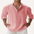 thumbnail image 1 of Chemise de Plage à Manches Courtes en Lin Décontracté pour Hommes, 1 of 3