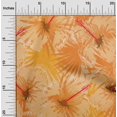 thumbnail image 2 of oneOone Rayon Orange Fabric Tropical Abstract Leaf Craft Projects Decor Fabric Printed By The Yard 56 Inch Wide, 2 of 4