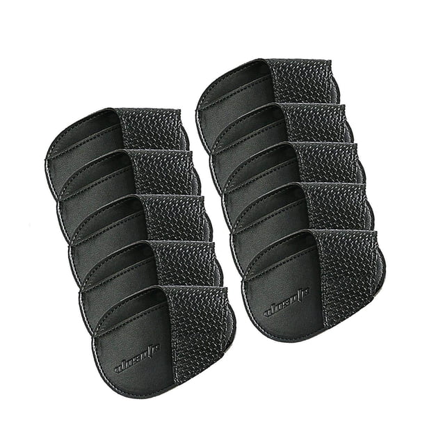 fastboy Golf Head Covers PU Portable Protector for Athlete Travel Golf Training Black Small