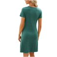 thumbnail image 5 of FAIWAD Robe d'Été pour Femme à Manches Courtes, Robe Plissée Ample, Mini-Robe Basique, T-Shirt Extensible, Robe Soleil, 5 of 5